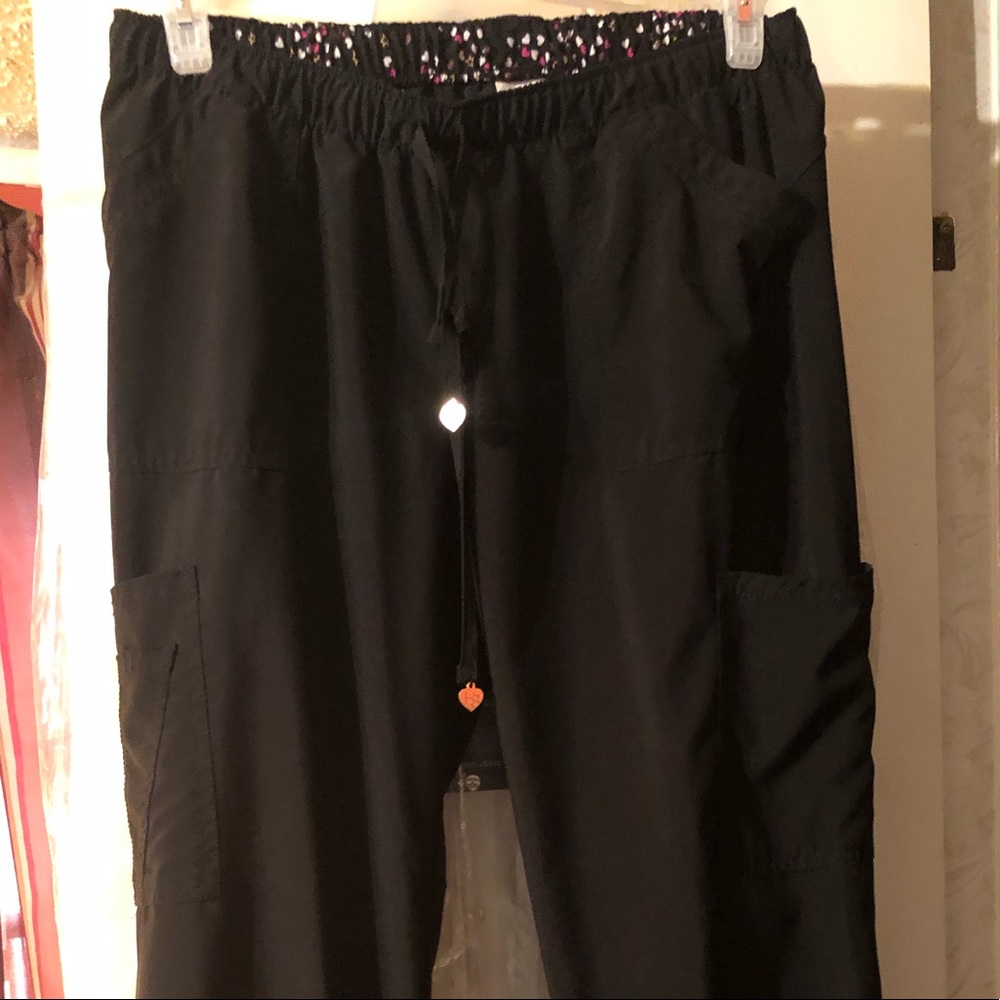 Heartsoul love always scrub pants black